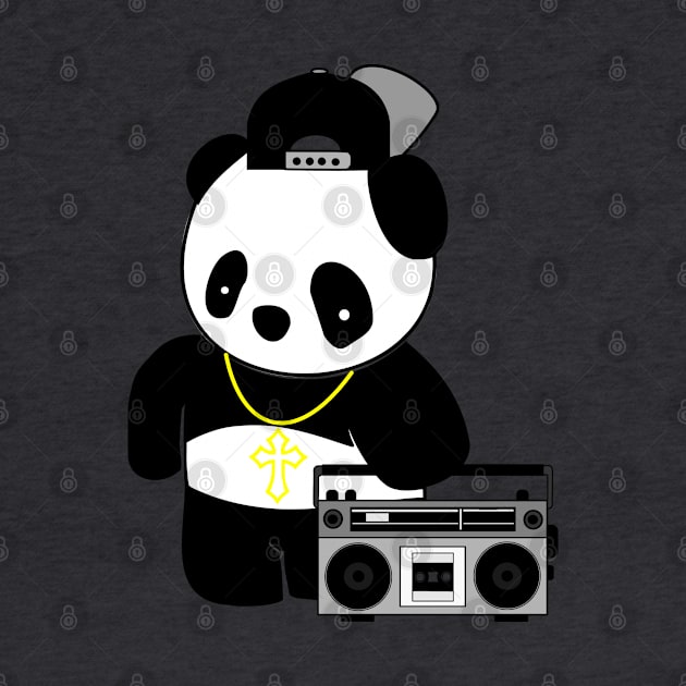 Snapback Panda with Radio by D1rtysArt